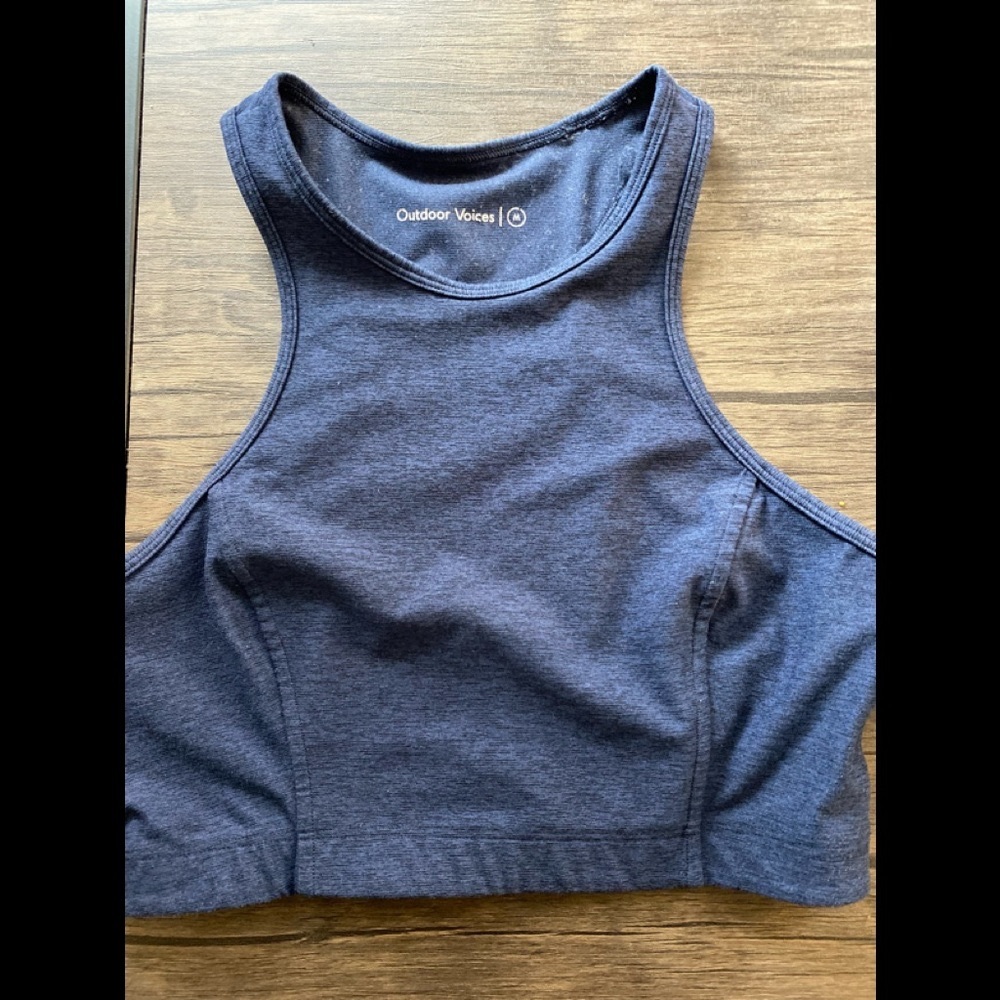 SET Outdoor Voices Women's Navy Crop Top and Leggings SET